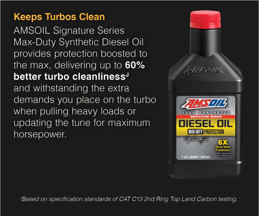 AMSOIL Signature Series keeps turbos clean