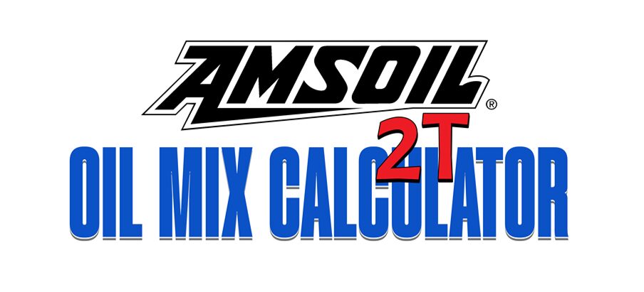 2 Stroke Oil Mix Calculator showing ratios and measurements for mixing oil and fuel.