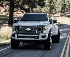 white turbo diesel ford truck