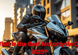 Motorcyclist riding a performance bike through city streets — Best Motorcycle Oil 2025